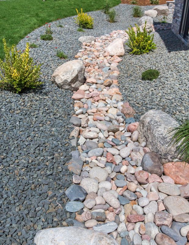 River Stone Installation