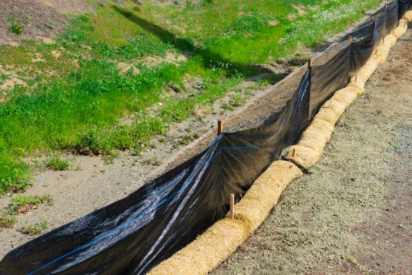 Straw Wattle Installation in Grand Rapids